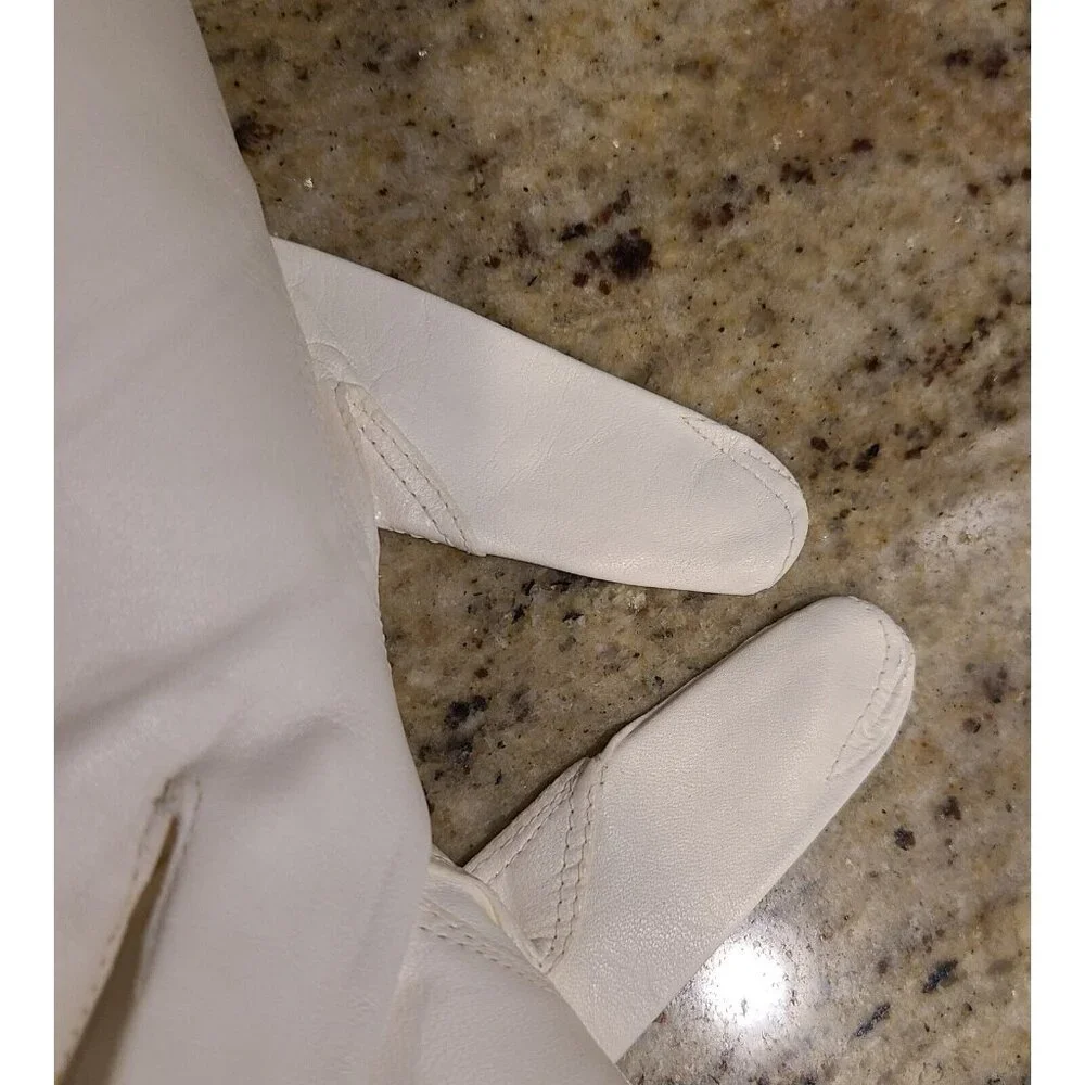 New? Vtg Size S 6.5 White Soft Leather Formal 8.5